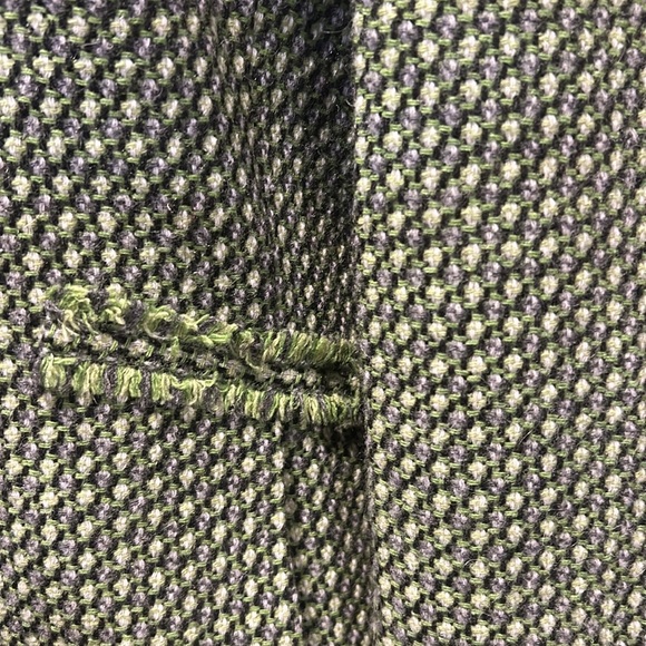 Bianca Lined Green Black Boucle Tweed Enameled Buttons US Sz 8 - Picture 5 of 8